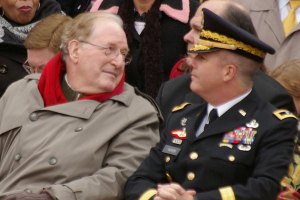 Gov. Tomblin Commends Service of Sen Jay Rockefeller Sen. Rockefeller seated at Tomblin Inaugural